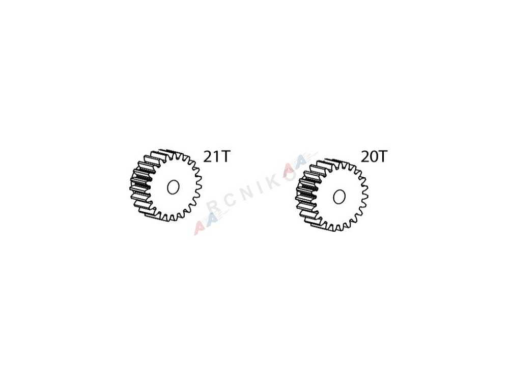 Motortandwiel 21T./20T.