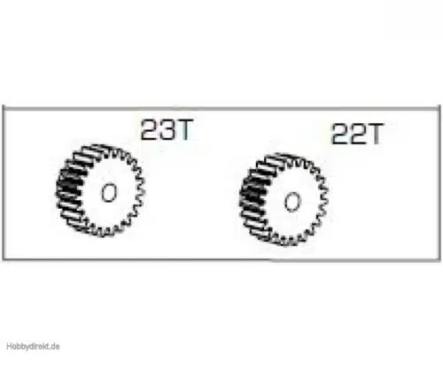 Motortandwiel 23T./22T.