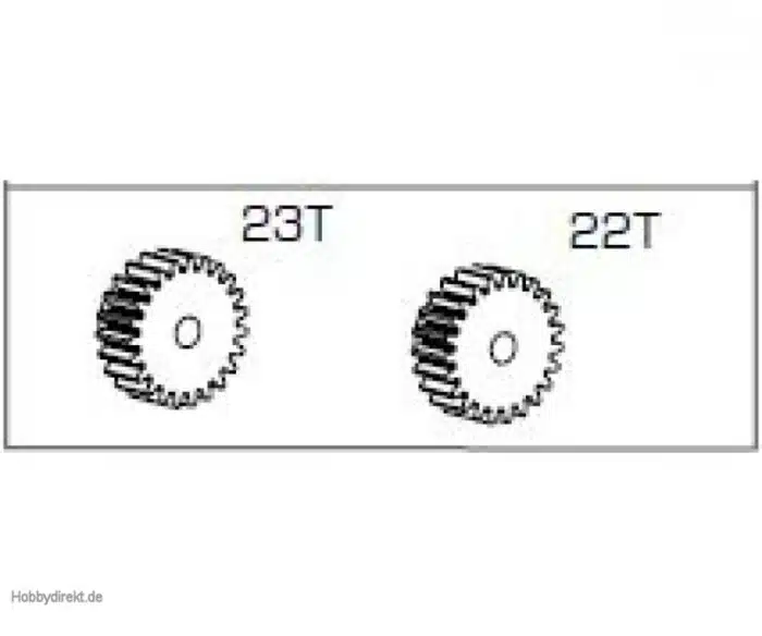 Motortandwiel 23T./22T.