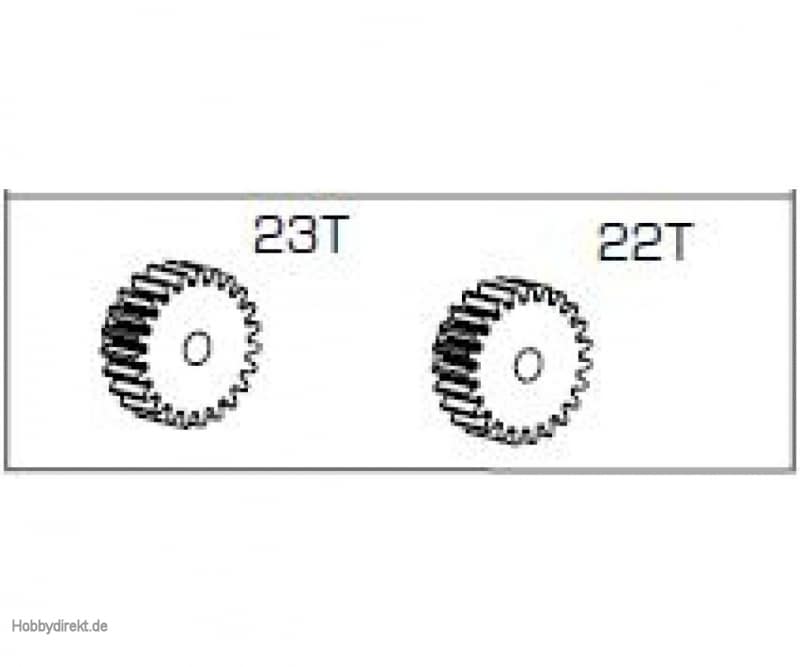 Motortandwiel 23T./22T.