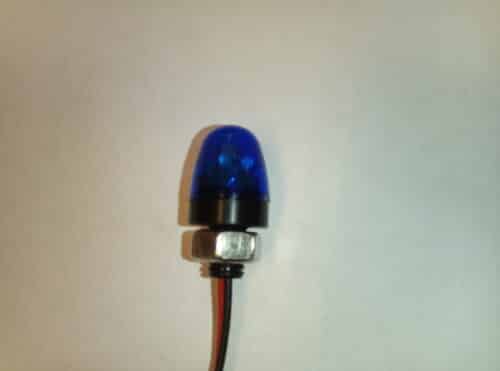Pistenking Zwaailicht 4-12V Blauw Bol schroefdraad P/S