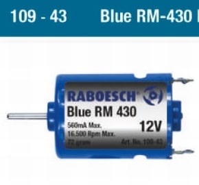 Raboesch 109-43 Brushed motor blue RM430 12V