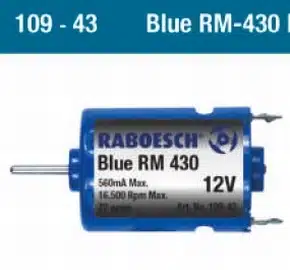 Raboesch 109-43 Brushed motor blue RM430 12V