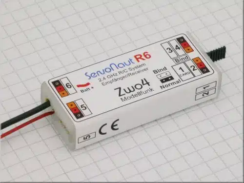 Servonaut Zwo4 R6 6 KANAALS ONTVANGER 2.4 GHZ