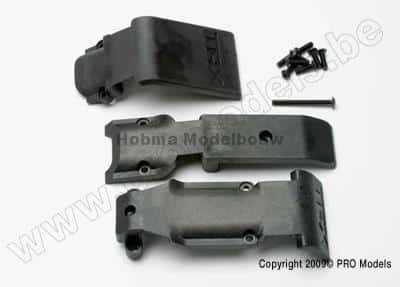 Skid plate set, front (2 pieces, plast