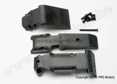 Skid plate set, front (2 pieces, plast