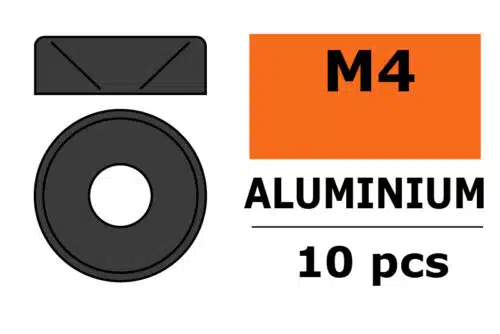 Sluitring M4 "Gun Metal" voor verzonke