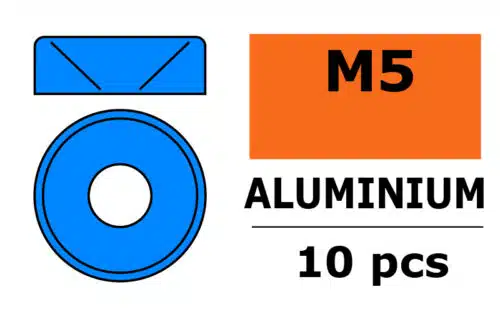 Sluitring M5 blauw voor verzonken schroeven alu 10 st