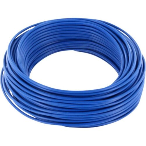 STROOM DRAAD EXTRA DUN BLAUW 5 METER SOEPEL