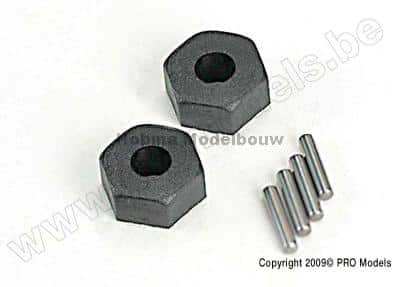 Traxxas 1654 Wheel hubs, hex (2)/ stub