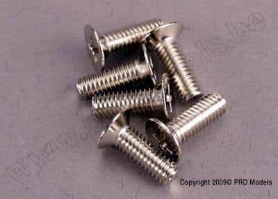 Traxxas 2548 Screws, 4x12mm countersun machine (100-degree) (6)