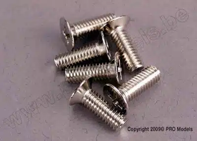 Traxxas 2548 Screws, 4x12mm countersun machine (100-degree) (6)
