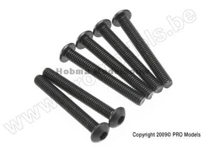 Traxxas 2591 Screws, 3x23mm button-hea