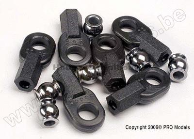 Traxxas 2742 Rod ends, long (6)/ hollo