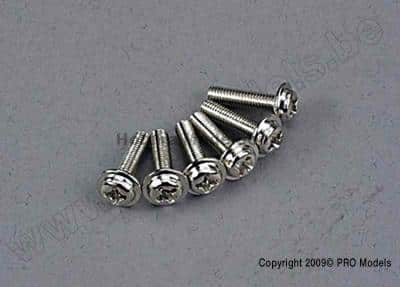 Traxxas 3186 Screws, 3x12mm washerhead