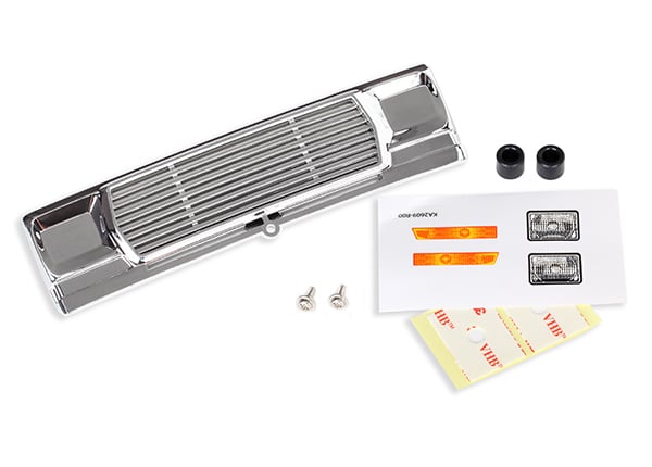 Traxxas 3656 Grill, Bigfoot No. 1 (chrome)/ decals/ adhesive tape