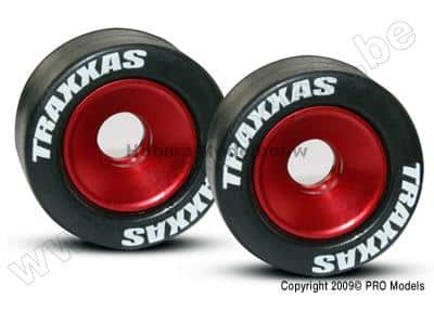 Traxxas 5186 Wheels, aluminum (red-ano