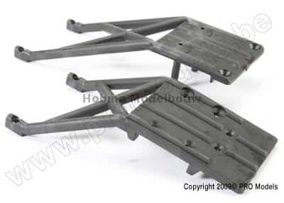 Traxxas 5837 Skidplates, front & rear (black)
