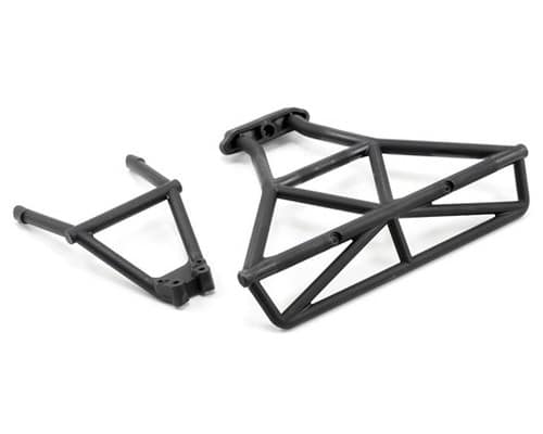 traxxas 6836 Bumper, rear/ bumper mount, rear (blac