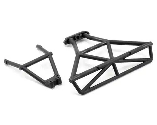 traxxas 6836 Bumper, rear/ bumper mount, rear (blac