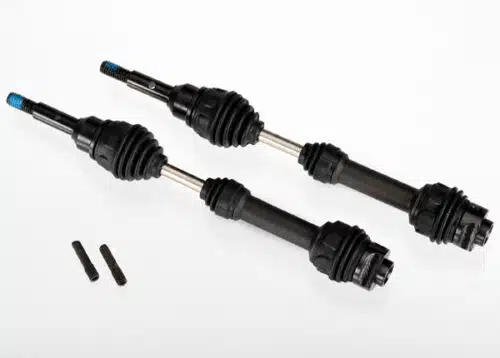 traxxas 6851r Driveshafts, front, Slash 4x4 (steel c