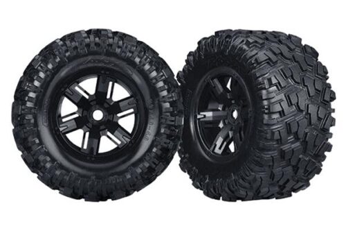 Traxxas 7772A X Maxx Tires And Wheels Black Chrome