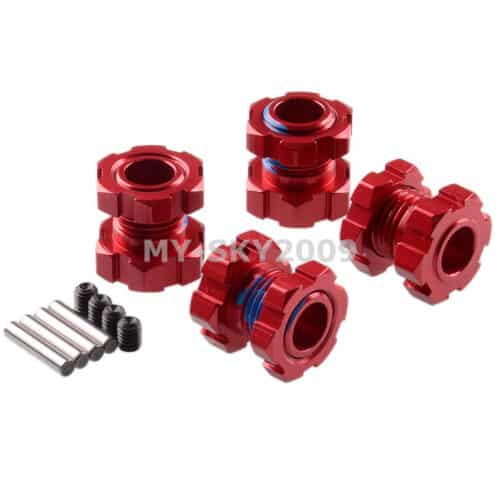 Traxxas 8654R Wheel hubs splined 17 mm (red - anodized)
