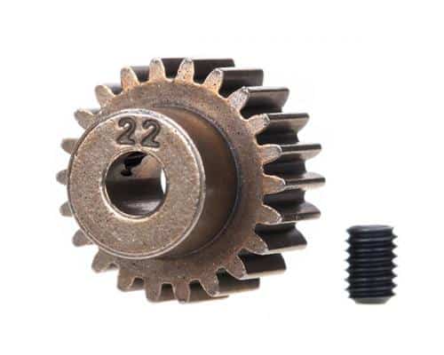 Traxxas2422 tandwiel, 22t pinion (48-pitch)/borg schroef
