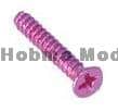 Verzonken schroef roze met Phillips kruissleuf M3 x 8 mm 10 st