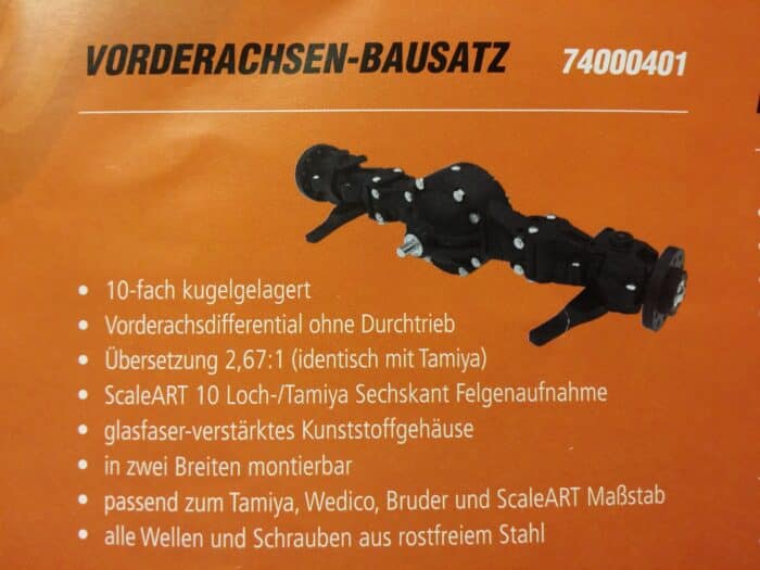 Vorderachsdifferential Bausatz