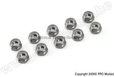 Zelfborgende zeskantmoer M5 Gun Metal