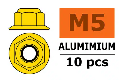 Zelfborgende Zeskantmoer Met Flens groen M5 10 St