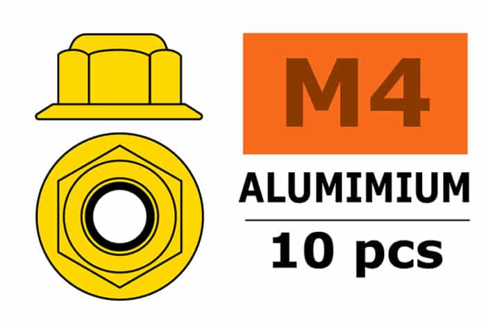 Zelfborgende Zeskantmoer Met Flens M4 10 St