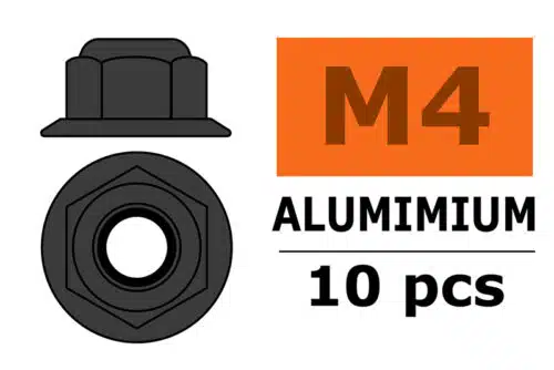 Zelfborgende Zeskantmoer Met Flens M4 gun metal 10 St