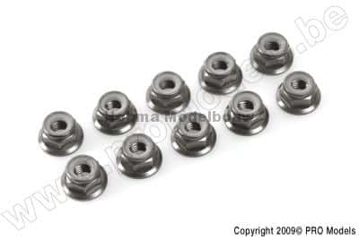 Zelfborgende Zeskantmoer Met Flens M4 gun metal 10 St