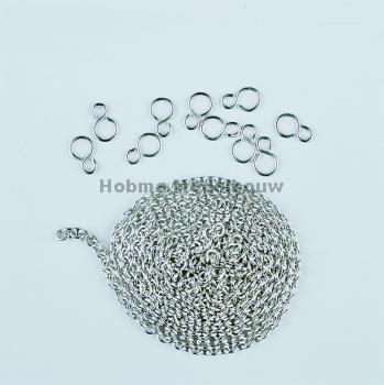 Wedico 0419 KETTE MIT 10 S-HAKEN 1MTR