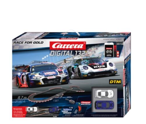 Carrera 20030040 Digital 132 Race Track Race for Gold nouveaux controleurs sans fil 2.0 avec adaptateur Bluetooth 9.7 m