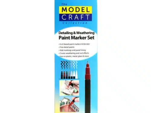 model craft paint marker set 6 stuks