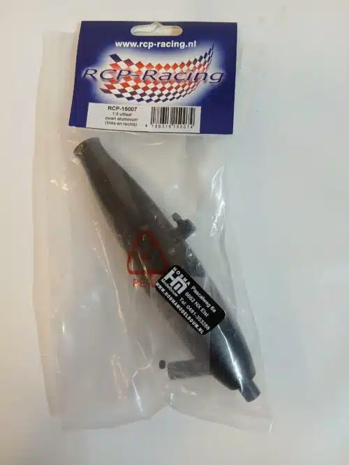 RCP-15007 1:8 uitlaat zwart aluminium