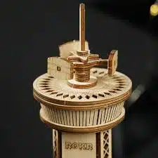 Robotime AMK41 Airplane Control Tower Mechanical Music Box