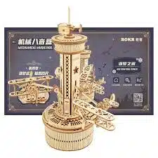Robotime AMK41 Airplane Control Tower Mechanical Music Box