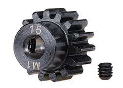 Traxxas 6487R 15-t Pinion machined 1.0 metric pitch fits 5mm