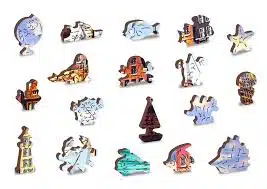 Wooden Puzzel Oude schepen in haven (505 St)