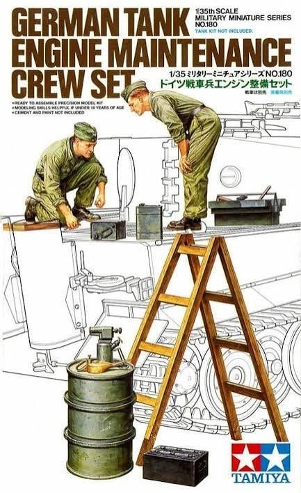 Tamiya 35180 Duitse tank maintenance crew set