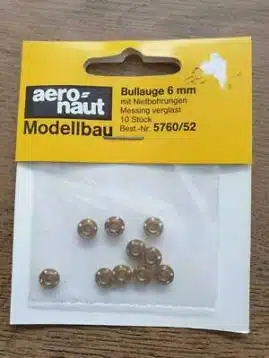 Aeronaut 5760-52 patrijspoort MS met nietboringen 6 mm 10 St