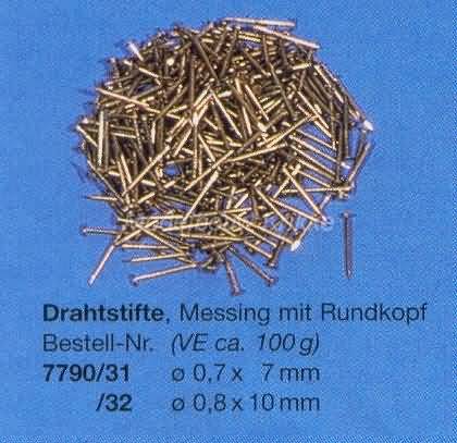 Aeronaut 7790/31 Spijkers Messing 0,7 x 7 mm