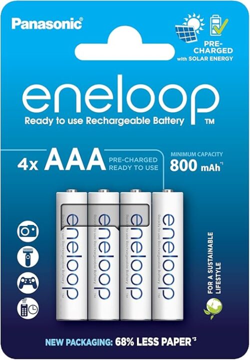 Eneloop, AAA/Micro herlaadbare batterijen, Ready-to-Use, 4-pack