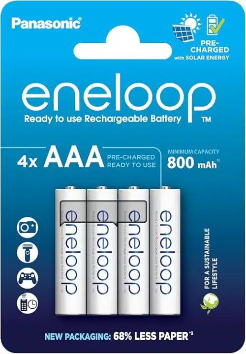 Eneloop, AAA/Micro herlaadbare batterijen, Ready-to-Use, 4-pack