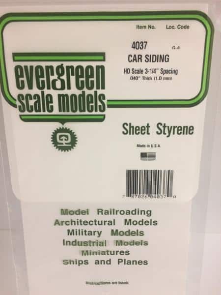 Evergreen 4037 HO car siding