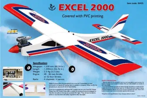 Exel 2000 RC modelvliegtuig van Black Horse Models